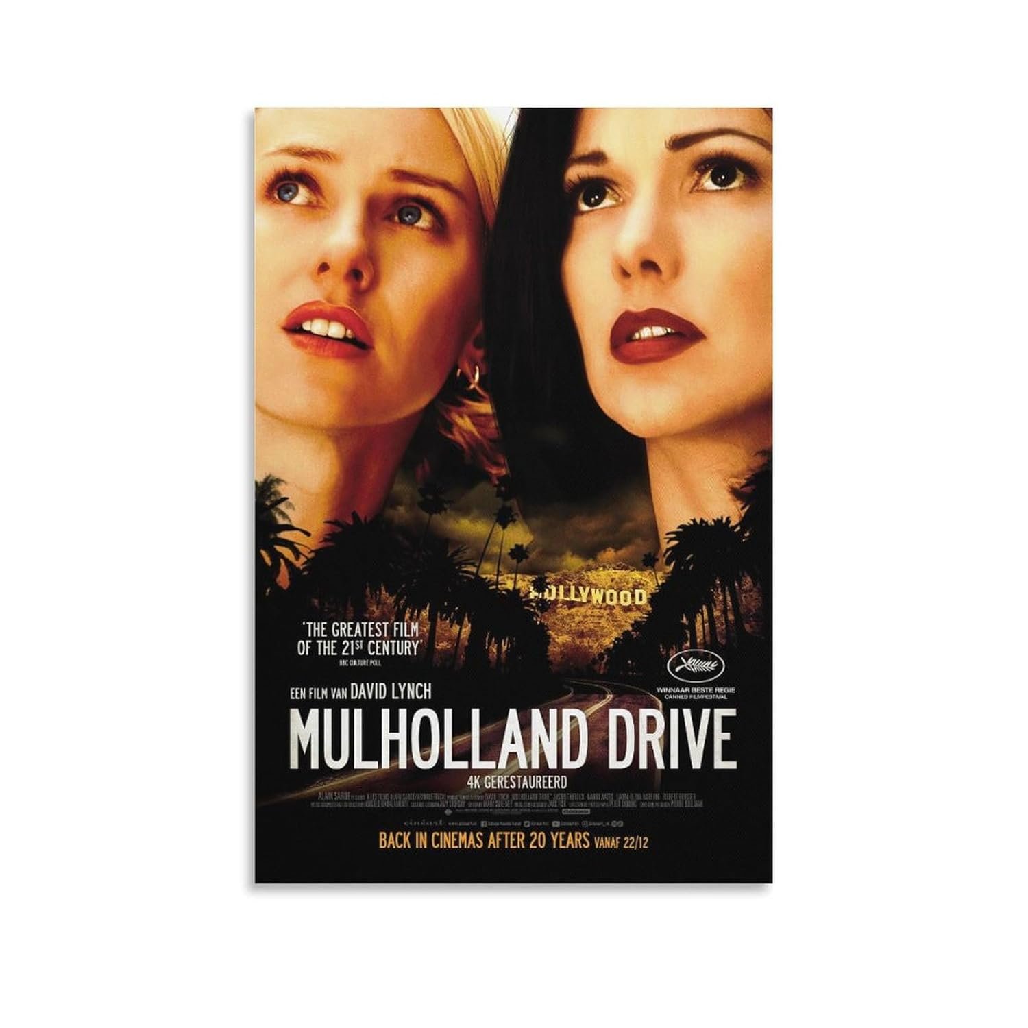 Room Aesthetic Poster Classic Movie Mulholland Drive Movie Posters Cool Artwork Wall Art Home Decor Gift Ideas Canvas Art Poster And Wall Art Picture Print Modern Family Bedroom...