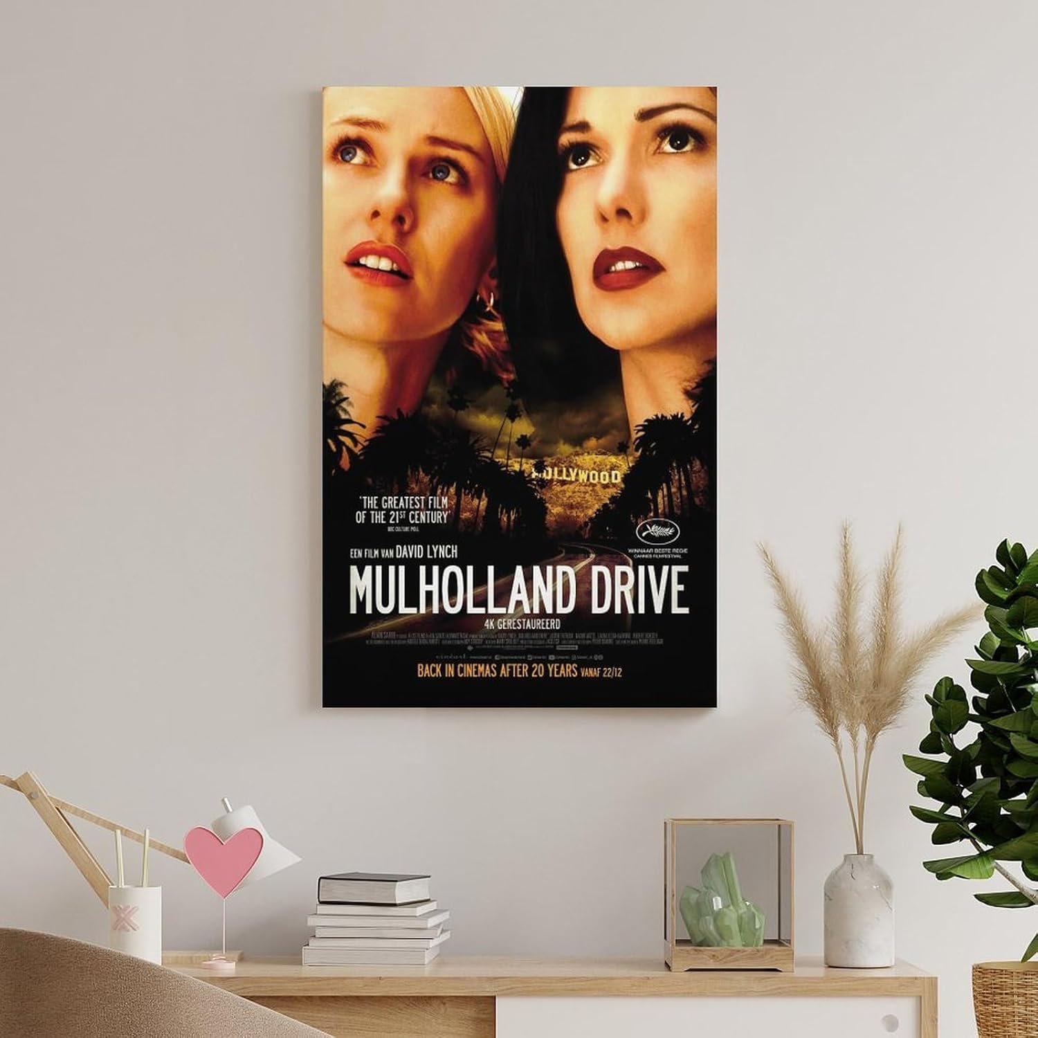Room Aesthetic Poster Classic Movie Mulholland Drive Movie Posters Cool Artwork Wall Art Home Decor Gift Ideas Canvas Art Poster And Wall Art Picture Print Modern Family Bedroom...