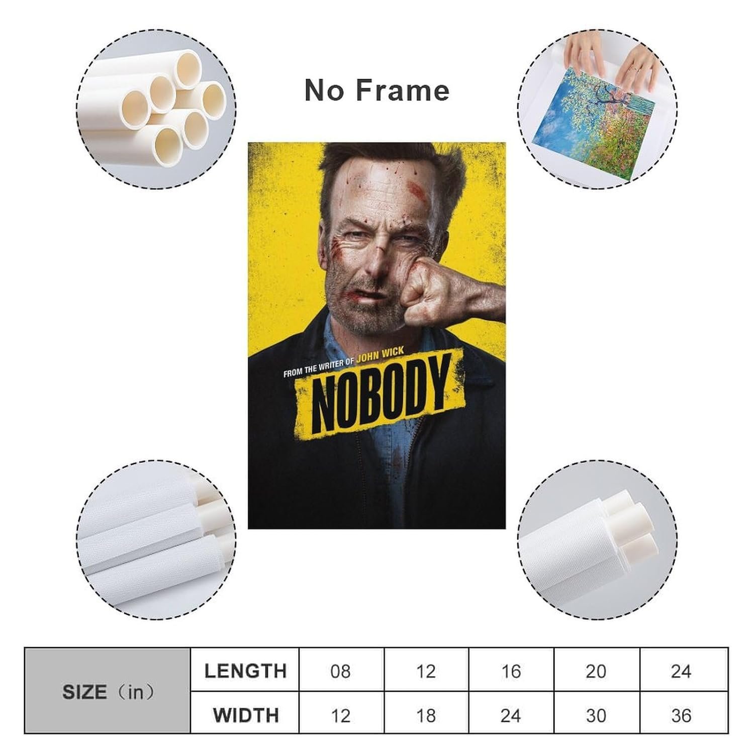 Room Aesthetic Poster Classic Movie Nobody Movie Posters Cool Artwork Wall Art Home Decor Gift Ideas Canvas Art Poster And Wall Art Picture Print Modern Family Bedroom Decor...