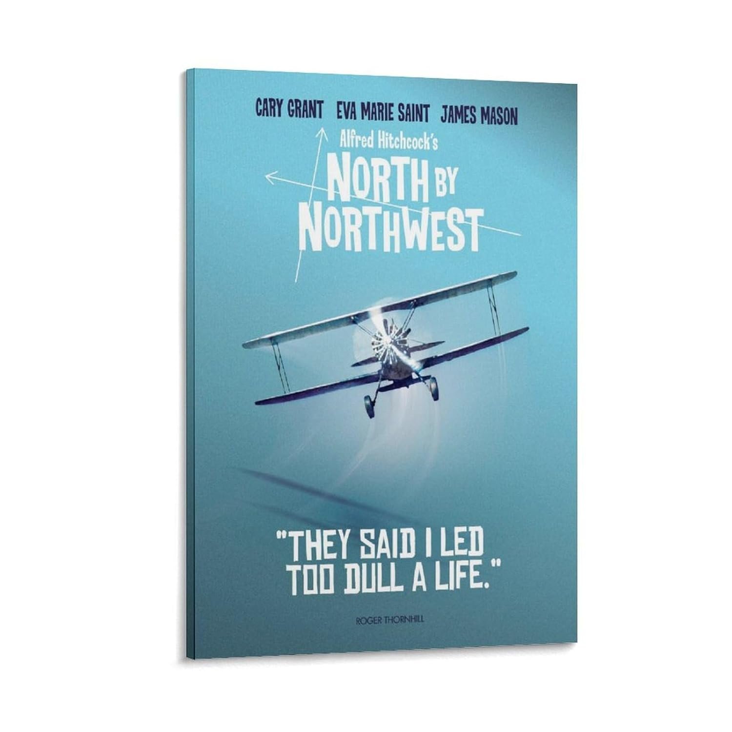 Room Aesthetic Poster Classic Movie North by Northwest Movie Posters Cool Artwork Wall Art Home Decor Gift Ideas Poster Decorative Painting Canvas Wall Art Living Room Posters...