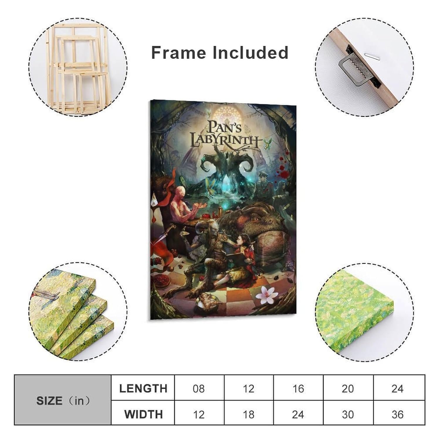 Room Aesthetic Poster Classic Movie Pan's Labyrinth Movie Posters Cool Artwork Wall Art Home Decor Gift Ideas Canvas Art Poster And Wall Art Picture Print Modern Family Bedroom...