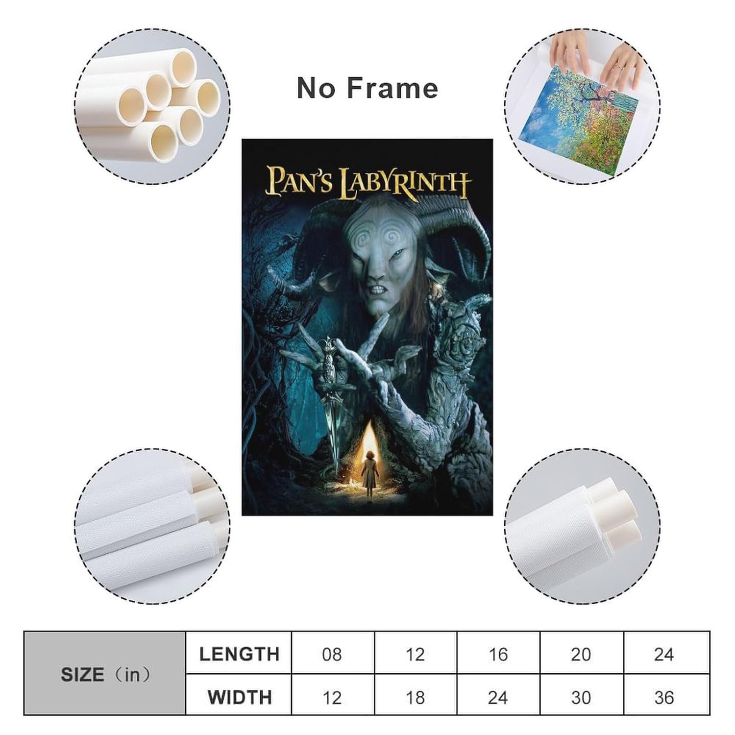 Room Aesthetic Poster Classic Movie Pan's Labyrinth Movie Posters Cool Artwork Wall Art Home Decor Gift Ideas Poster Decorative Painting Canvas Wall Art Living Room Posters...