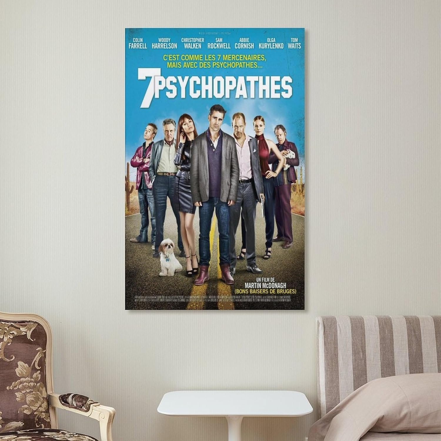 Room Aesthetic Poster Classic Movie Seven Psychopaths Movie Posters Cool Artwork Wall Art Home Decor Gift Ideas Canvas Art Poster And Wall Art Picture Print Modern Family...