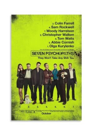 Room Aesthetic Poster Classic Movie Seven Psychopaths Movie Posters Cool Artwork Wall Art Home Decor Gift Ideas Canvas Art Poster And Wall Art Picture Print Modern Family...