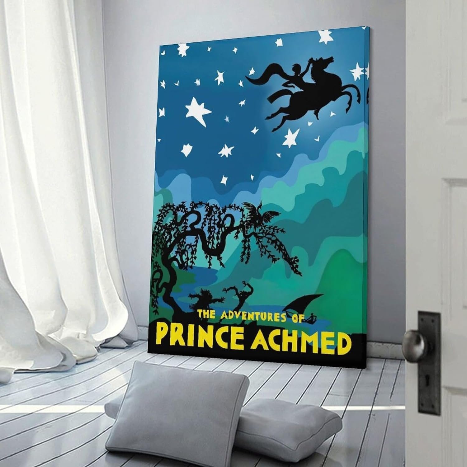 Room Aesthetic Poster Classic Movie The Adventures of Prince Achmed Movie Posters Cool Artwork Wall Art Home Decor Gift Ideas Canvas Art Poster And Wall Art Picture Print Modern...