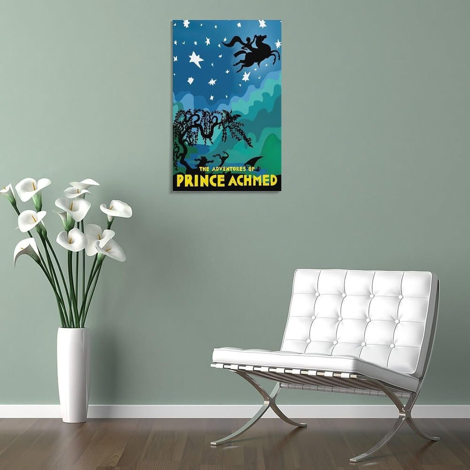 Room Aesthetic Poster Classic Movie The Adventures of Prince Achmed Movie Posters Cool Artwork Wall Art Home Decor Gift Ideas Canvas Art Poster And Wall Art Picture Print Modern...