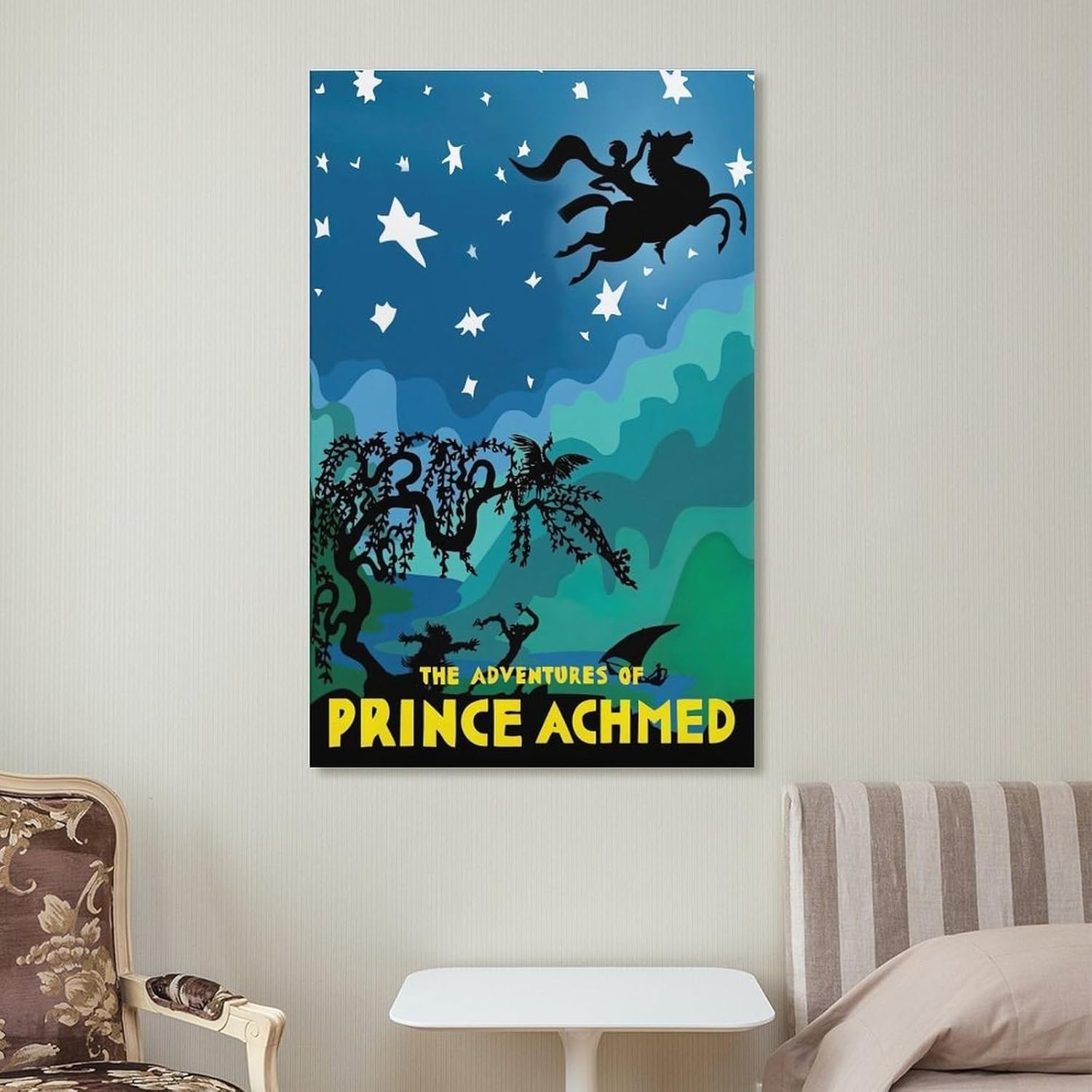 Room Aesthetic Poster Classic Movie The Adventures of Prince Achmed Movie Posters Cool Artwork Wall Art Home Decor Gift Ideas Canvas Art Poster And Wall Art Picture Print Modern...