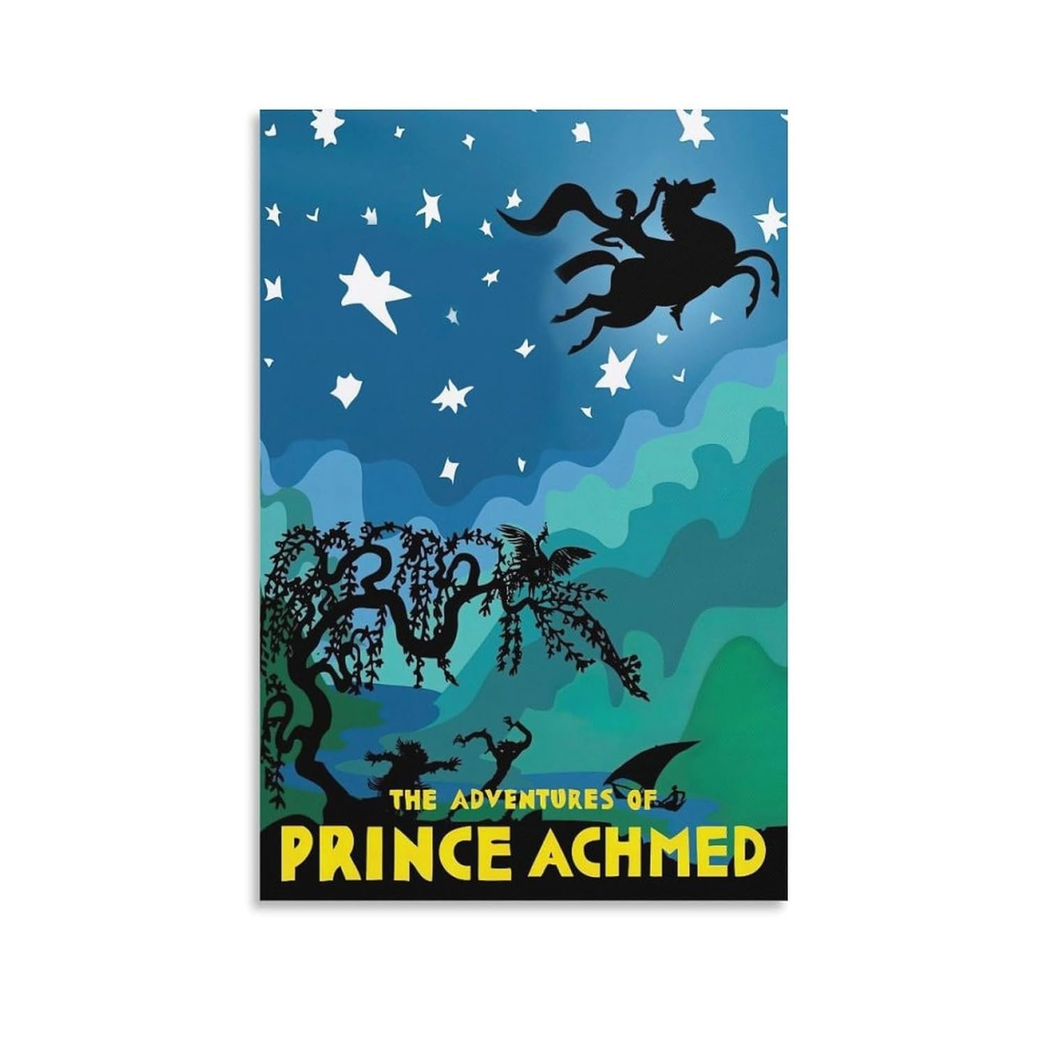 Room Aesthetic Poster Classic Movie The Adventures of Prince Achmed Movie Posters Cool Artwork Wall Art Home Decor Gift Ideas Canvas Art Poster And Wall Art Picture Print Modern...