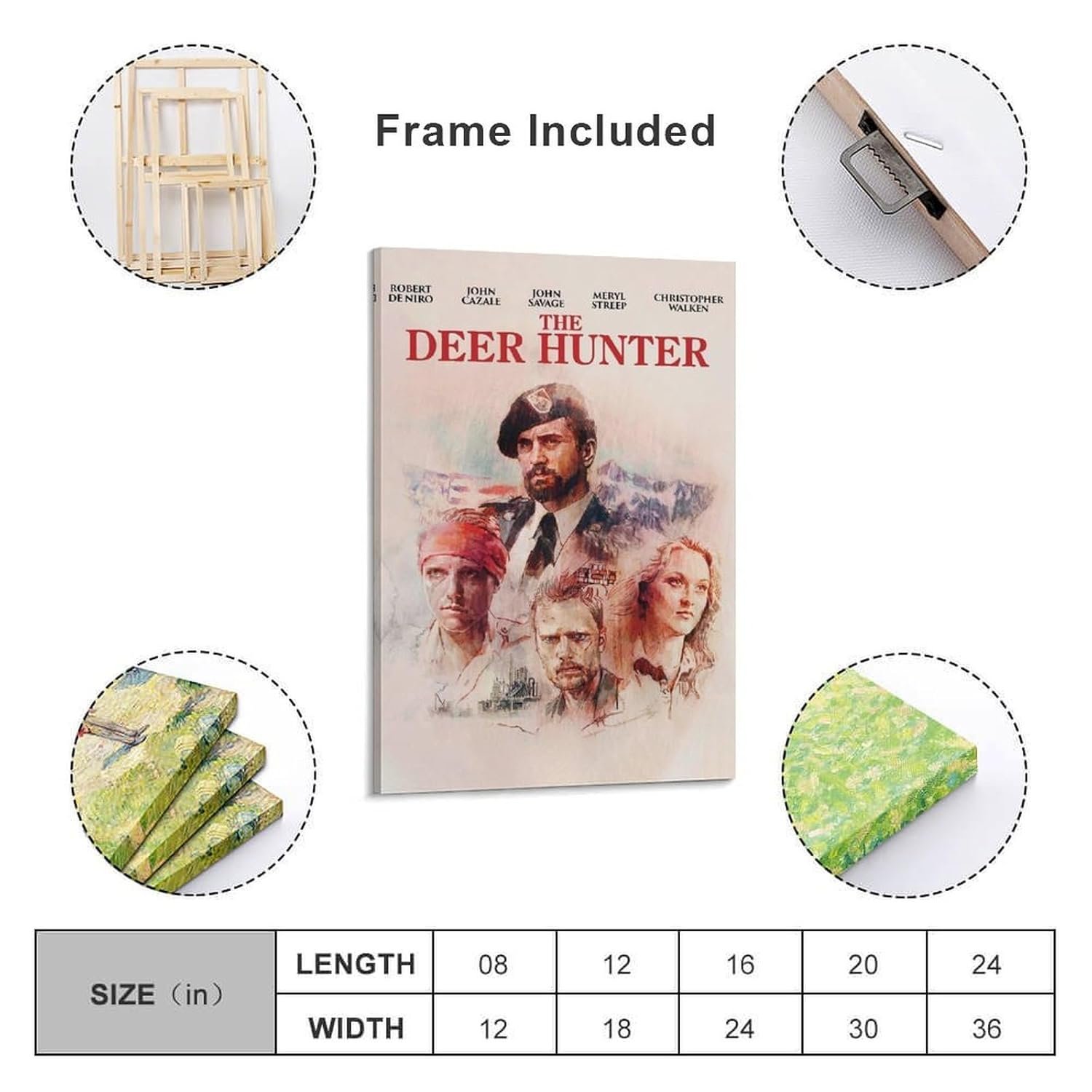 Room Aesthetic Poster Classic Movie The Deer Hunter Movie Posters Cool Artwork Wall Art Home Decor Gift Ideas Poster Decorative Painting Canvas Wall Art Living Room Posters...