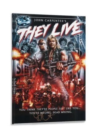 Room Aesthetic Poster Classic Movie They Live Movie Posters Cool Artwork Wall Art Home Decor Gift Ideas Poster Decorative Painting Canvas Wall Art Living Room Posters Bedroom...