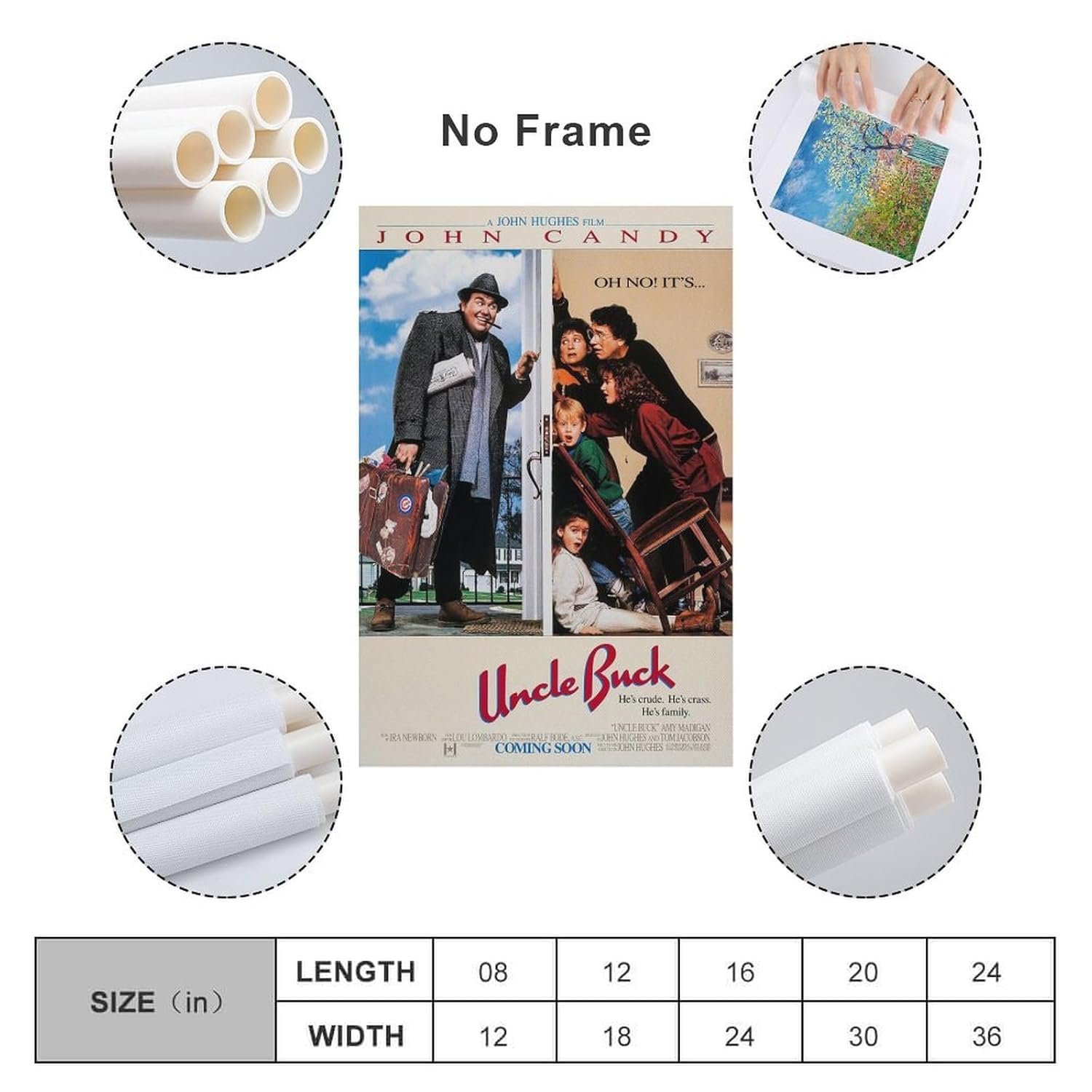 Room Aesthetic Poster Classic Movie Uncle Buck Movie Posters Cool Artwork Wall Art Home Decor Gift Ideas Canvas Art Poster And Wall Art Picture Print Modern Family Bedroom Decor...