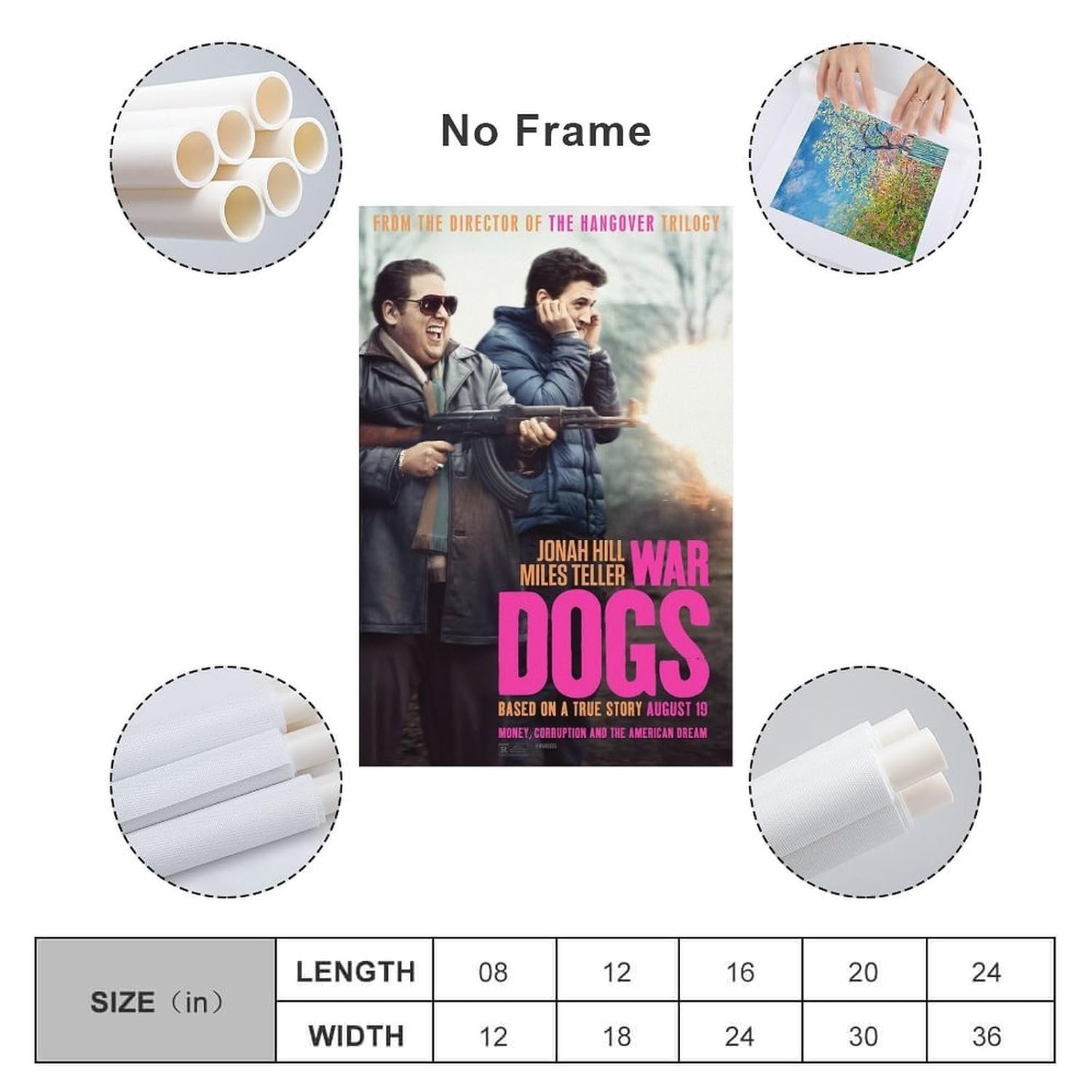 Room Aesthetic Poster Classic Movie War Dogs Movie Posters Cool Artwork Wall Art Home Decor Gift Ideas Poster Decorative Painting Canvas Wall Art Living Room Posters Bedroom...