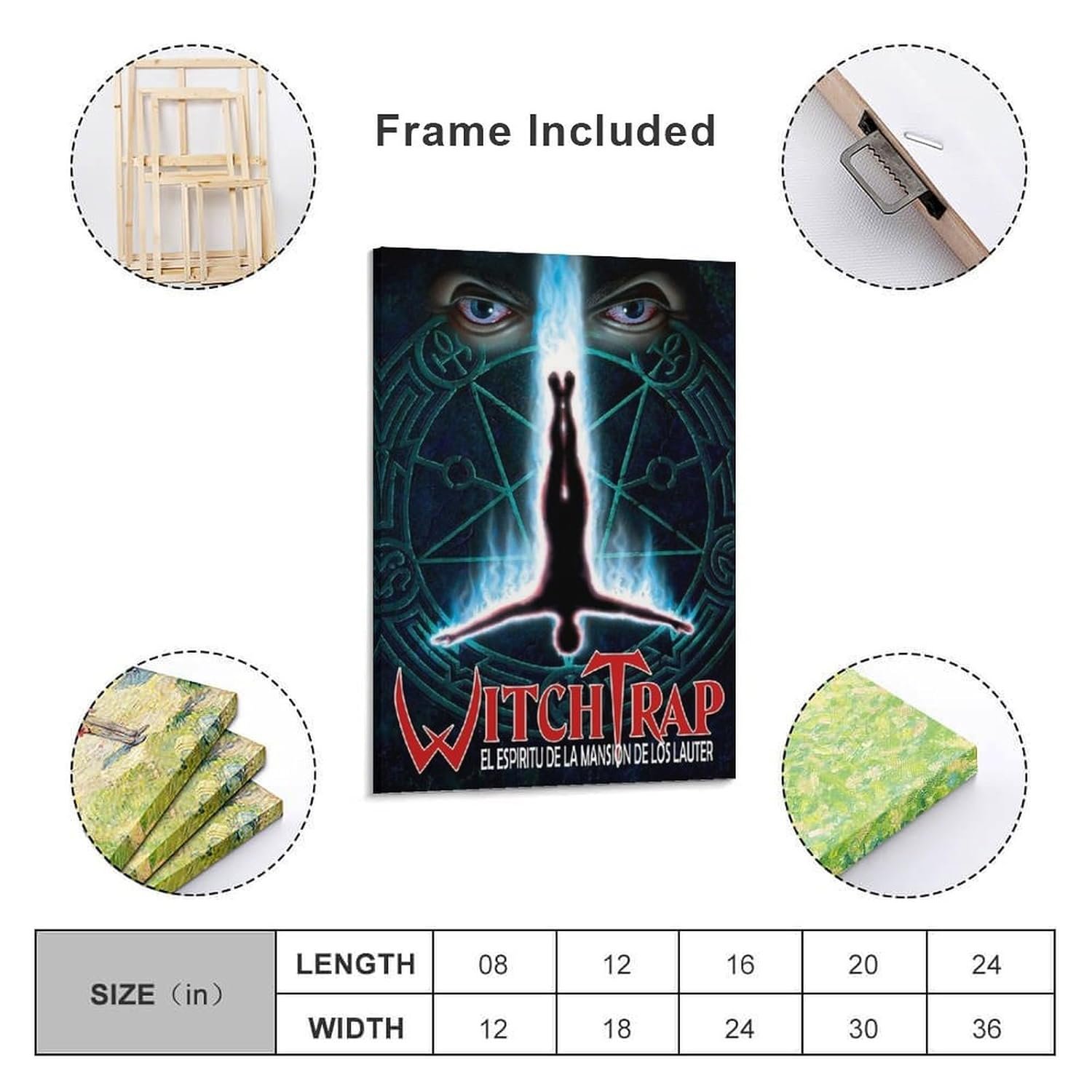 Room Aesthetic Poster Classic Movie Witchtrap Movie Posters Cool Artwork Wall Art Home Decor Gift Ideas Canvas Art Poster And Wall Art Picture Print Modern Family Bedroom Decor...