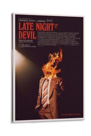 Room Decor Posters Late Night with The Devil Movie Poster Room Aesthetic Posters Cool Artwork Wall Art Home Decor Gift Ideas Poster Decorative Painting Canvas Wall Art Living...