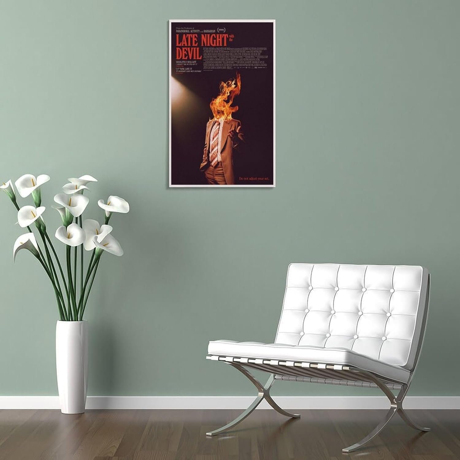 Room Decor Posters Late Night with The Devil Movie Poster Room Aesthetic Posters Cool Artwork Wall Art Home Decor Gift Ideas Poster Decorative Painting Canvas Wall Art Living...