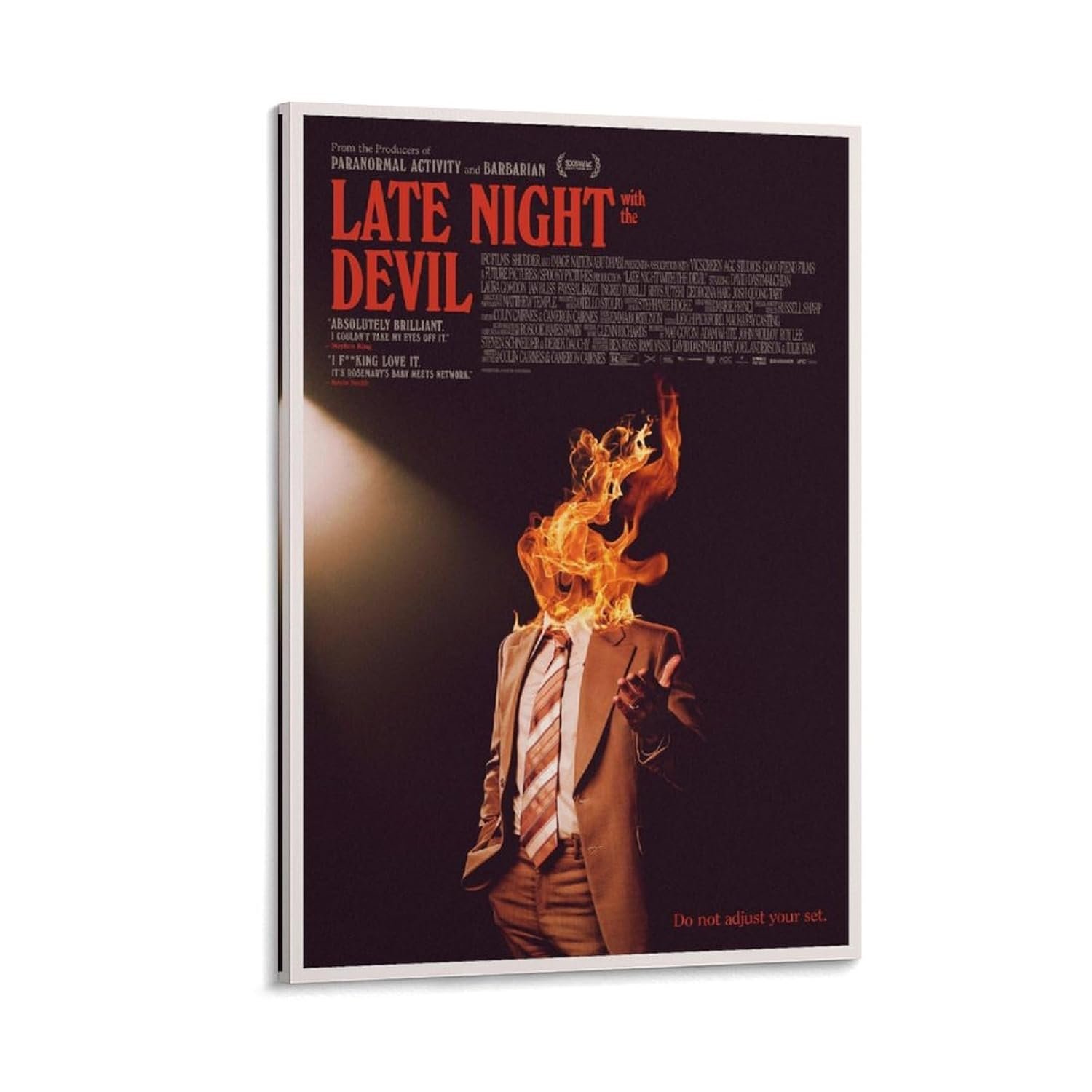 Room Decor Posters Late Night with The Devil Movie Poster Room Aesthetic Posters Cool Artwork Wall Art Home Decor Gift Ideas Poster Decorative Painting Canvas Wall Art Living...
