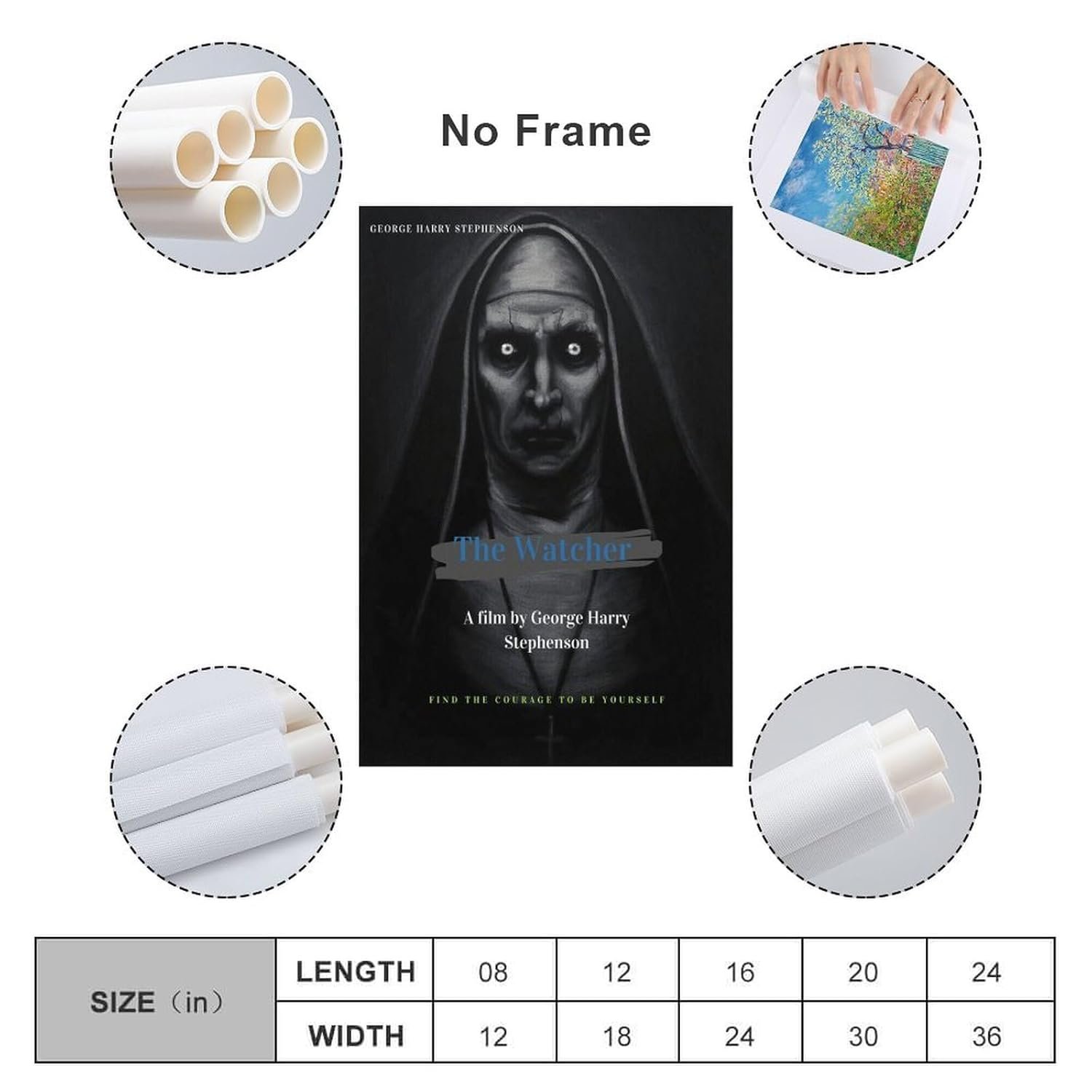 Room Decor Posters The Watcher Movie Posters Horror Decor Room Aesthetic Posters Cool Artwork Wall Art Home Decor Gift Ideas Poster Decorative Painting Canvas Wall Art Living...