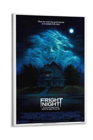 Room Decoration Poster Fright Night 1985 Movie Poster Horror Decoration Poster Decorative Painting Canvas Wall Art Living Room Posters Bedroom Painting 08x12inch(20x30cm)