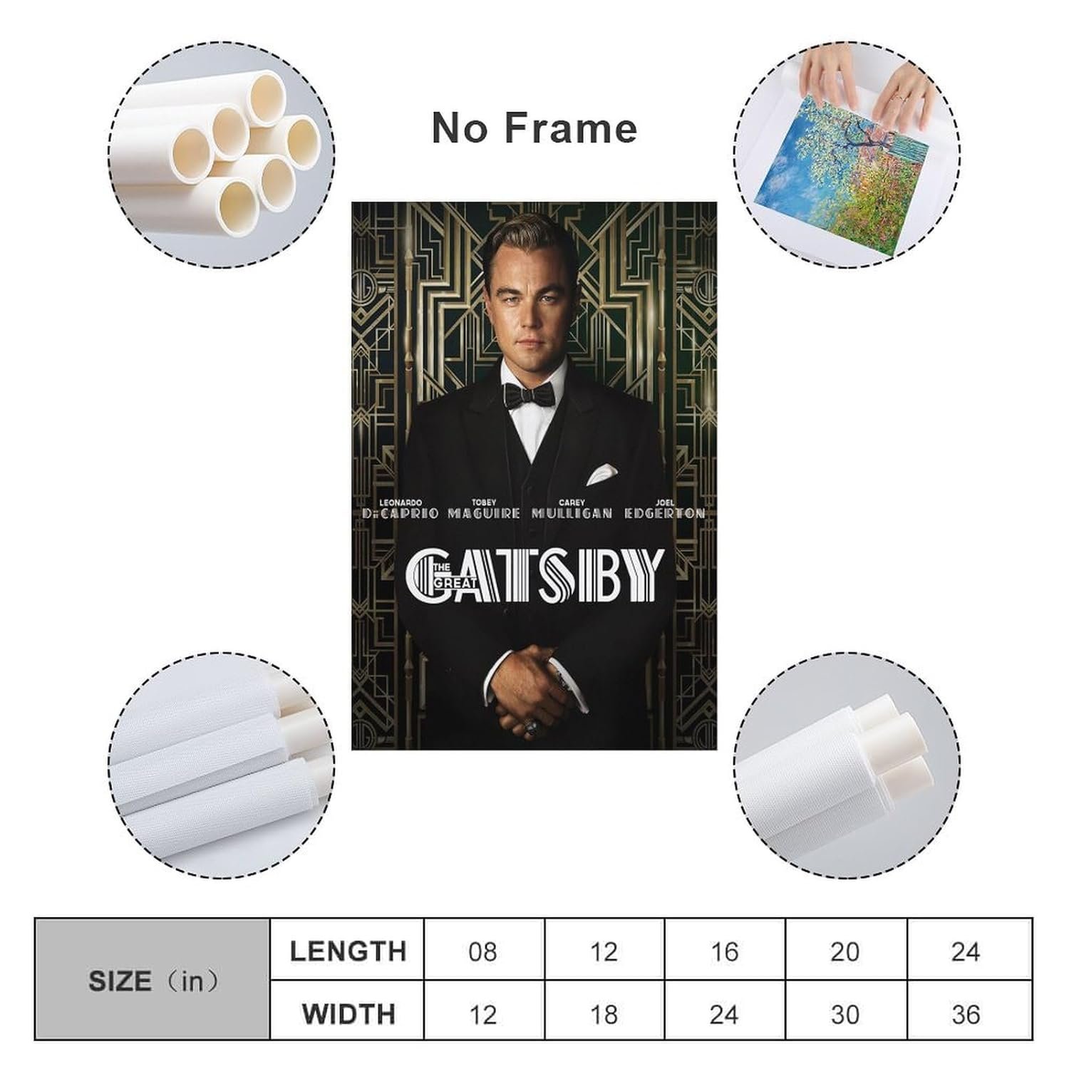 Room Posters The Great Gatsby Movie Posters Cool Artwork Wall Art Home Decor Posters Gift Ideas Prints Poster Decorative Painting Canvas Wall Art Living Room Posters Bedroom...