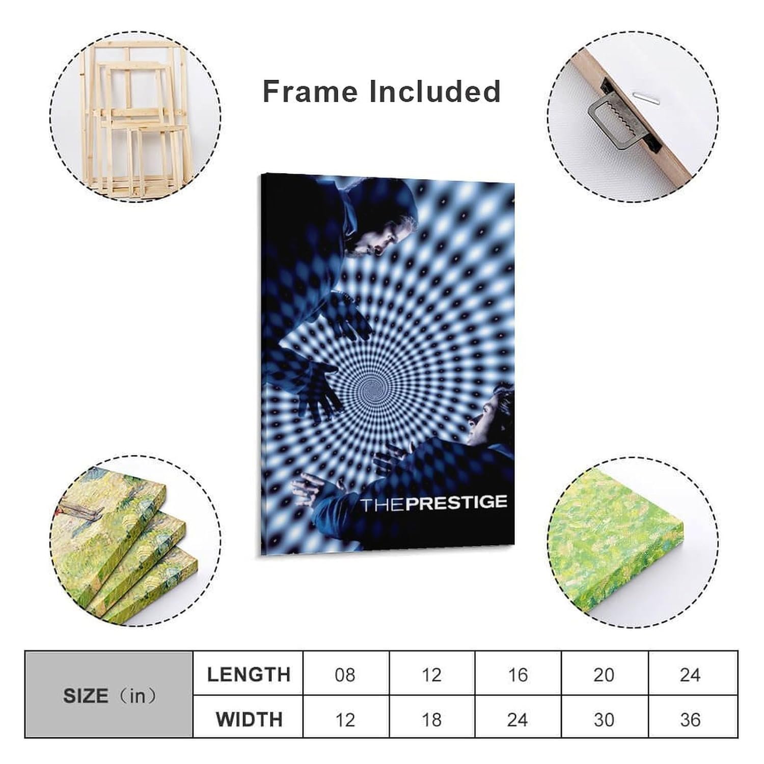 Room Posters The Prestige Movie Posters Custom Poster Prints Canvas Art Poster And Wall Art Picture Print Modern Family Bedroom Decor Posters 16x24inch(40x60cm)