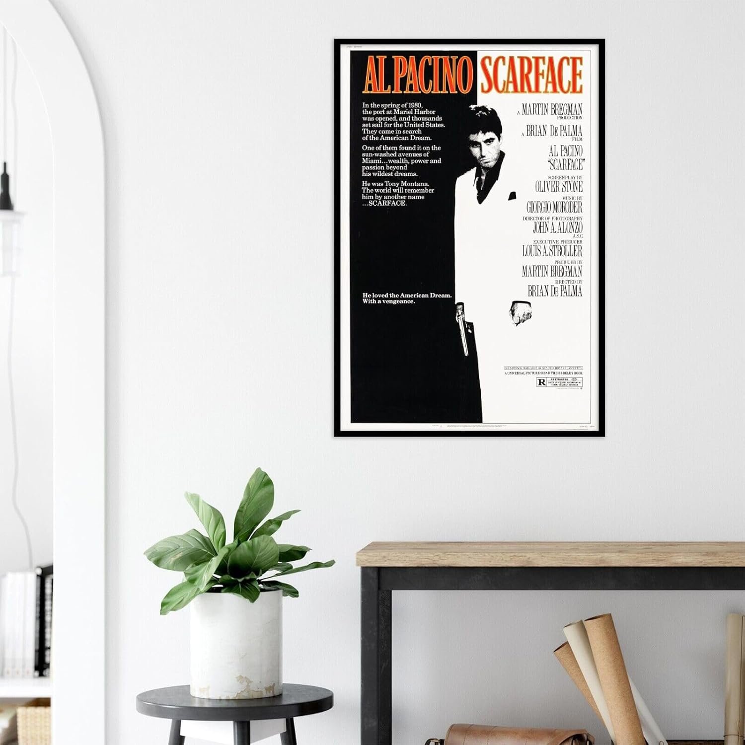 Scarface - Al Pacino - US Version #1 - Vintage Classic Movie Poster-8 x 12 Inches