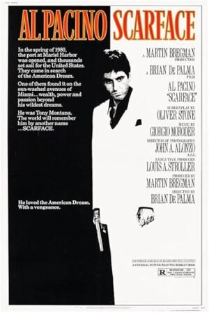 Scarface - Al Pacino - US Version #1 - Vintage Classic Movie Poster-8 x 12 Inches