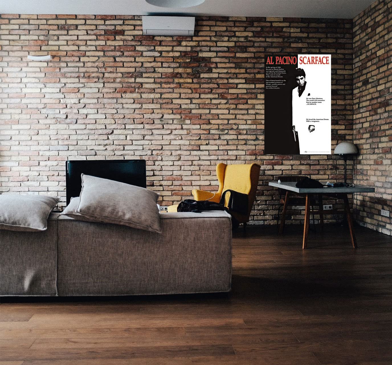 Scarface Movie (Al Pacino, Black and White) Poster Print - 24x36 Collections Poster Print, 24x36 Poster Print, 24x36