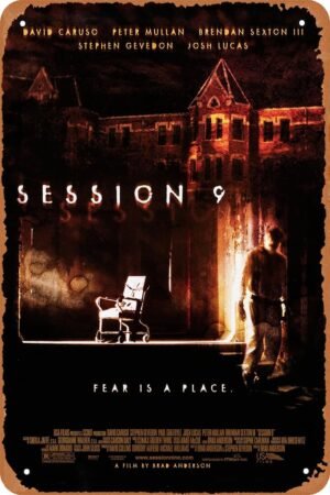 Session 9 Horror Movie Poster Tin Sign Vintage Metal Sign Retro Wall Decor 12x8 Inches