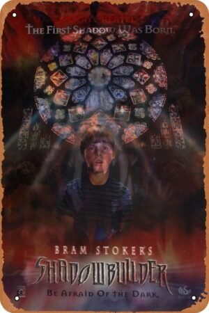 Shadow Builder Horror Movie Poster Tin Sign Vintage Metal Sign Retro Wall Decor 12x8 Inches