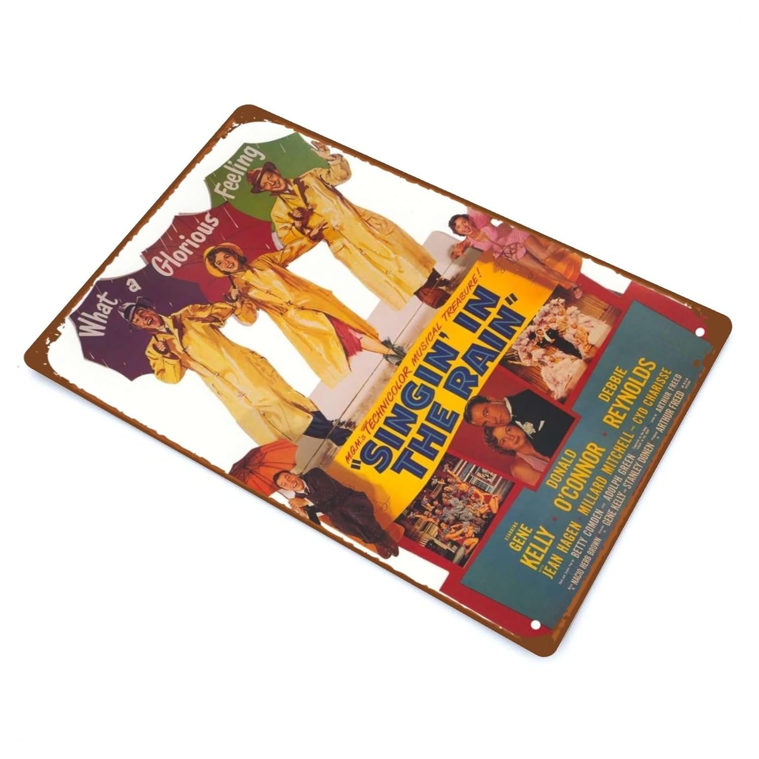 Singing In The Rain 1952 Movie Metal Wall Tin Sign Old Movies Retro Retro Gift Man Cave Decor Vintage Decorations Retro Romantic Romance Film 8"x12"