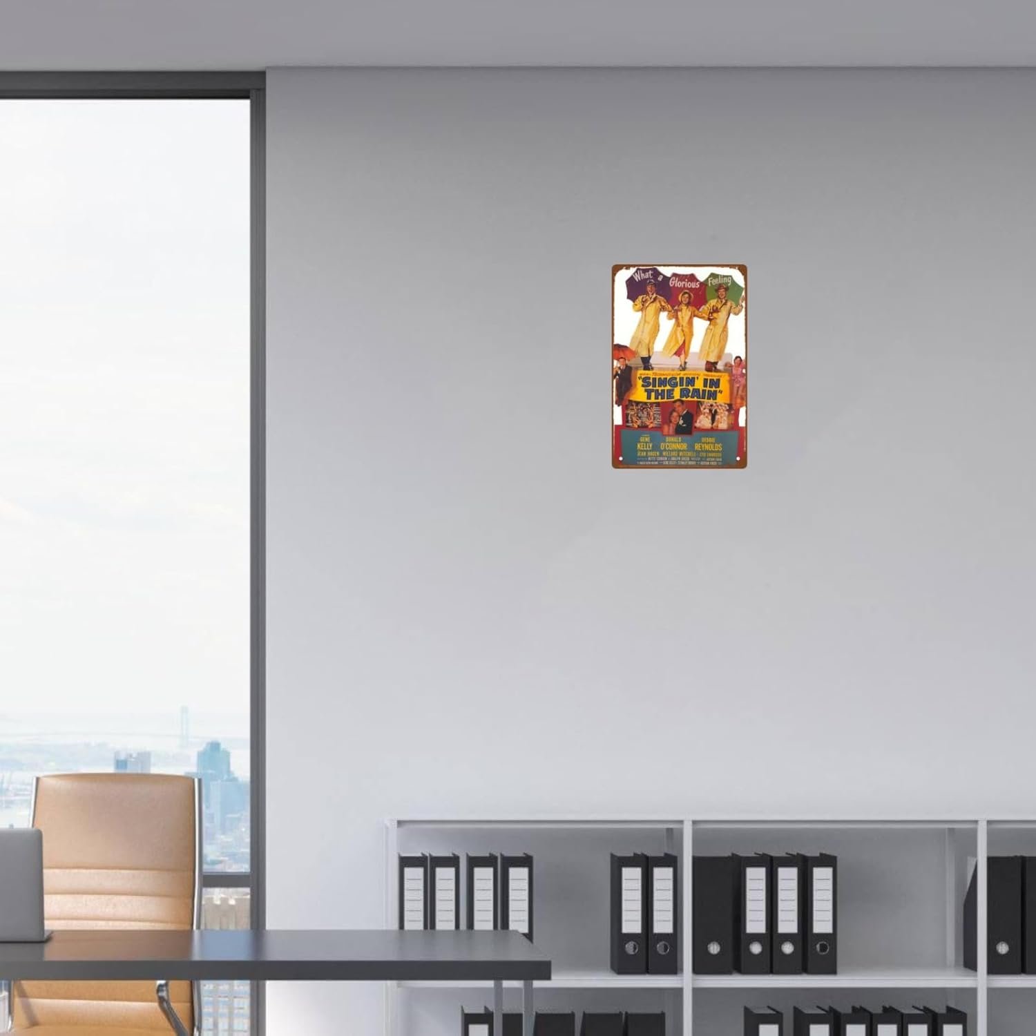 Singing In The Rain 1952 Movie Metal Wall Tin Sign Old Movies Retro Retro Gift Man Cave Decor Vintage Decorations Retro Romantic Romance Film 8"x12"
