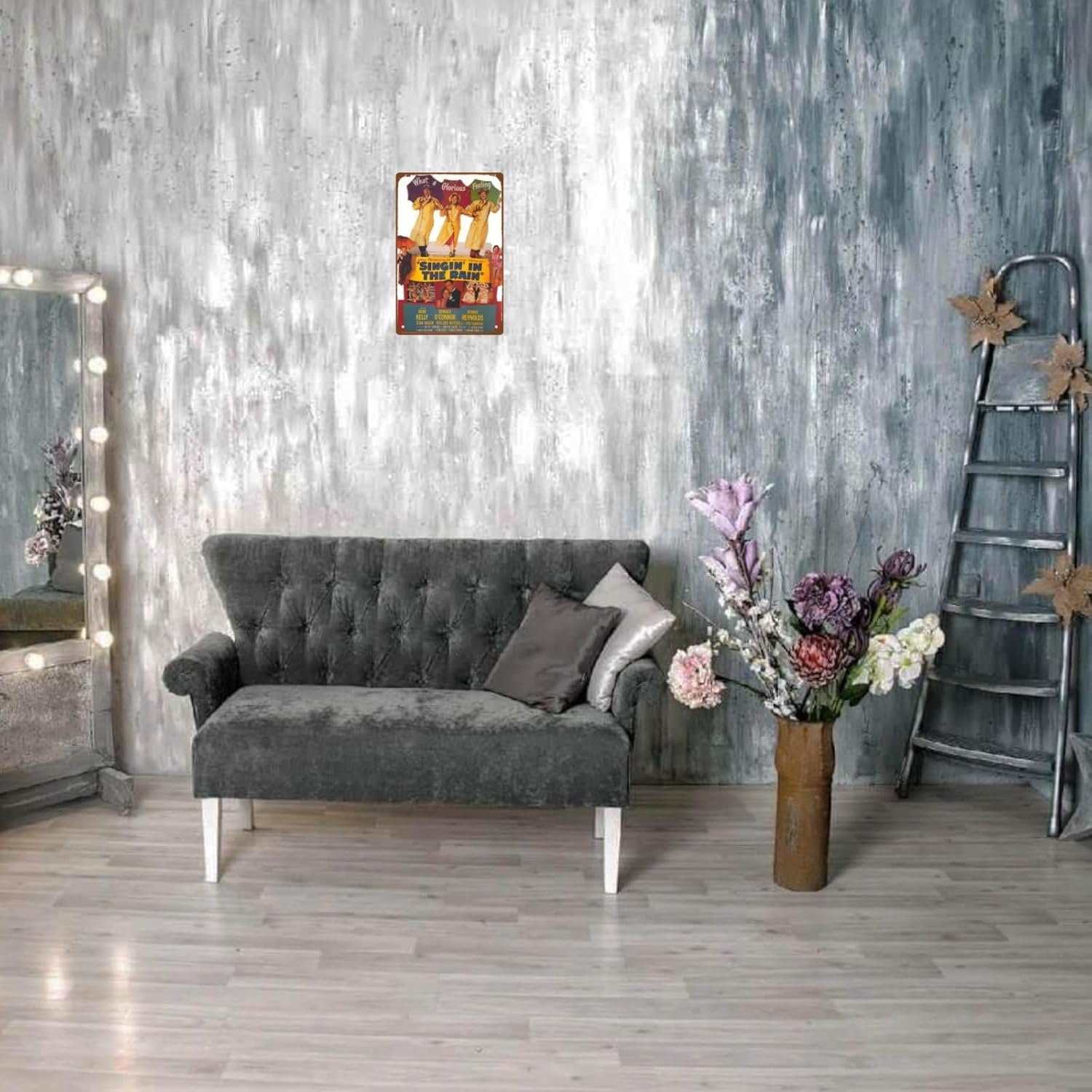Singing In The Rain 1952 Movie Metal Wall Tin Sign Old Movies Retro Retro Gift Man Cave Decor Vintage Decorations Retro Romantic Romance Film 8"x12"