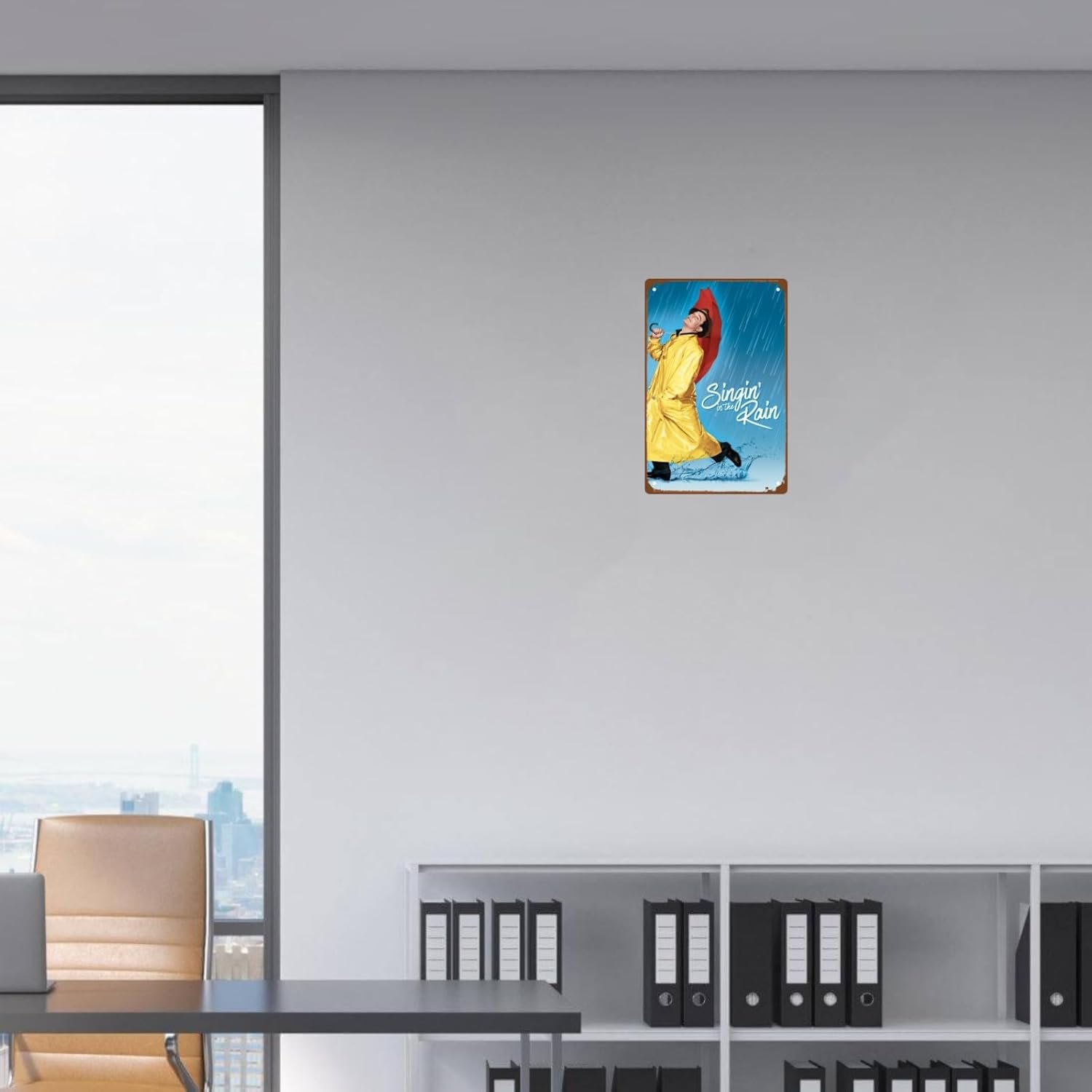 Singing In The Rain Movies Metal Wall Tin Sign Old Romance Films Eclectic Retro Gift Man Cave Decor Vintage Decorations Retro Romance Film 8"x12"