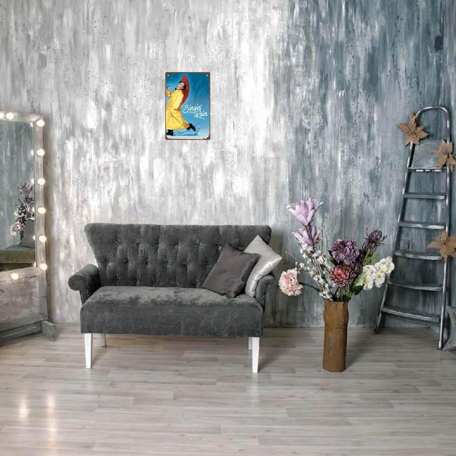 Singing In The Rain Movies Metal Wall Tin Sign Old Romance Films Eclectic Retro Gift Man Cave Decor Vintage Decorations Retro Romance Film 8"x12"