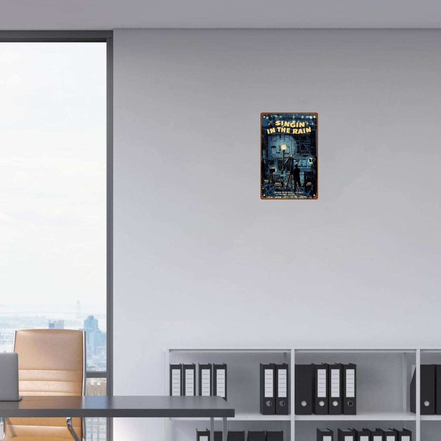 Singing In The Rain Movies Metal Wall Tin Sign Romantic Old Movies Art Deco Retro Gift Man Cave Decor Vintage Decorations Retro Romantic Drama Movies 8"x12"