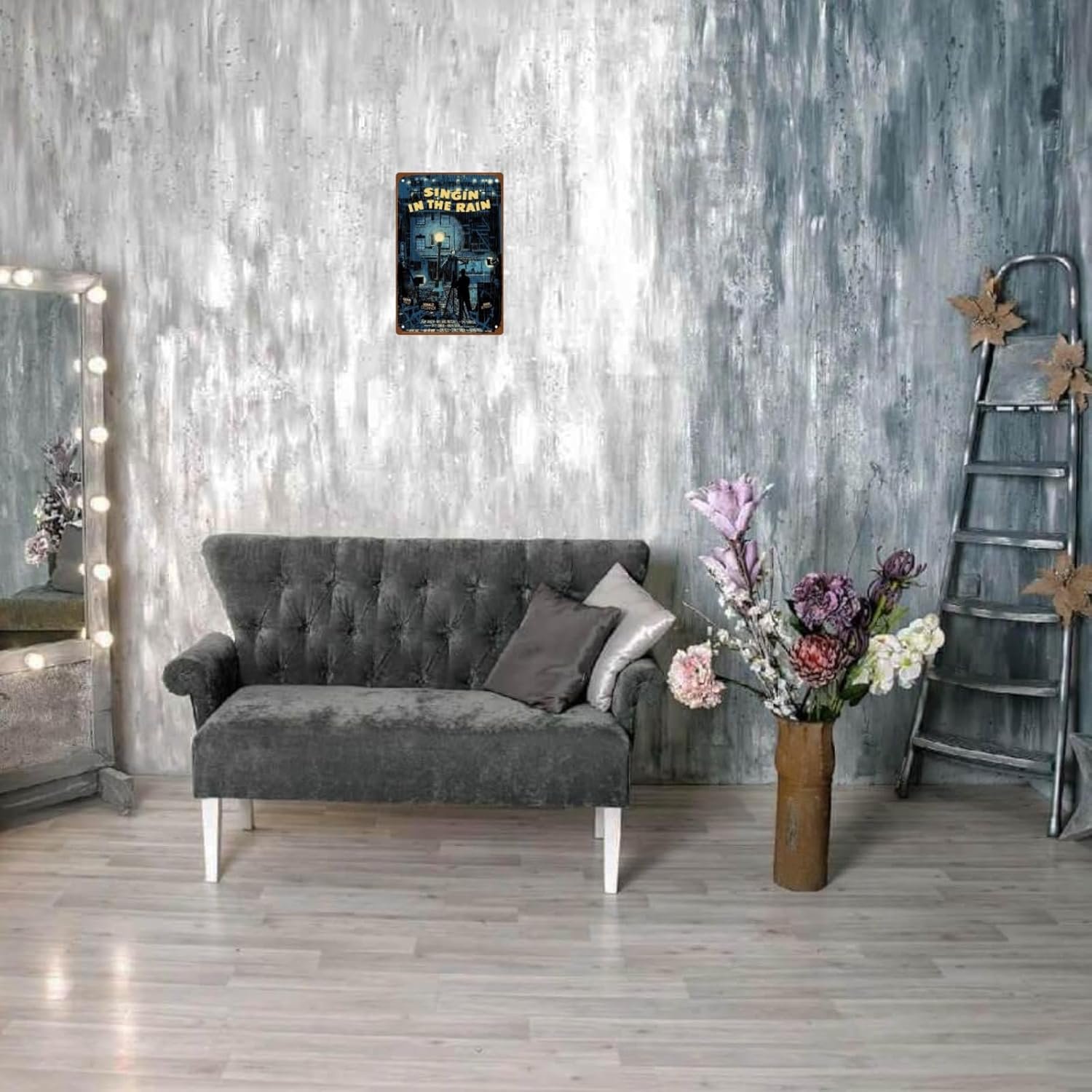 Singing In The Rain Movies Metal Wall Tin Sign Romantic Old Movies Art Deco Retro Gift Man Cave Decor Vintage Decorations Retro Romantic Drama Movies 8"x12"