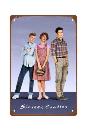 Sixteen Candles 1984 Movies Man Cave Decor Comedy Romance Films Casual Metal Wall Tin Sign Retro Gift Vintage Romantic Comedy Movies Decorations 8"x12"