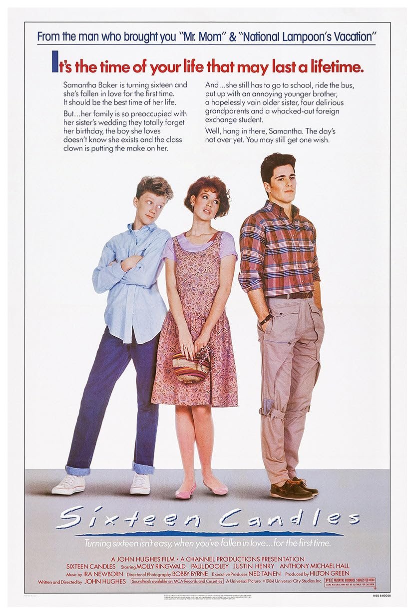 Sixteen Candles 1984 - Vintage Classic Movie Poster-24 x 36 Inches