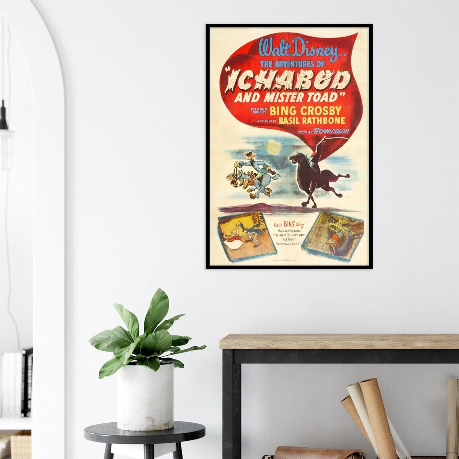 Sleepy Hollow - Ichabod Crane - Mr. Toad - 1949 - Disney Cartoon - Movie Poster-8 x 12 Inches (US/CAN Only)