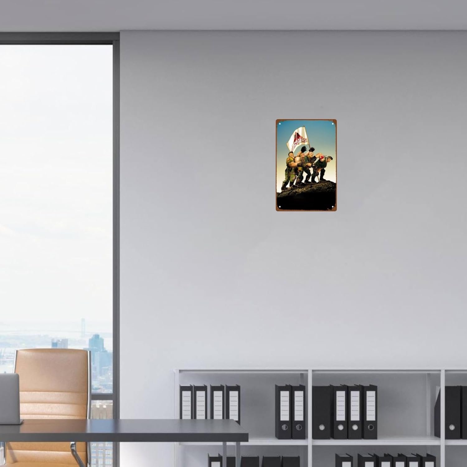 Small Soldiers Movie Man Cave Decor Combat Toy Soldiers Movie Metal Wall Tin Sign Retro Gift Vintage Action Fantasy Movies Decorations 8"x12"