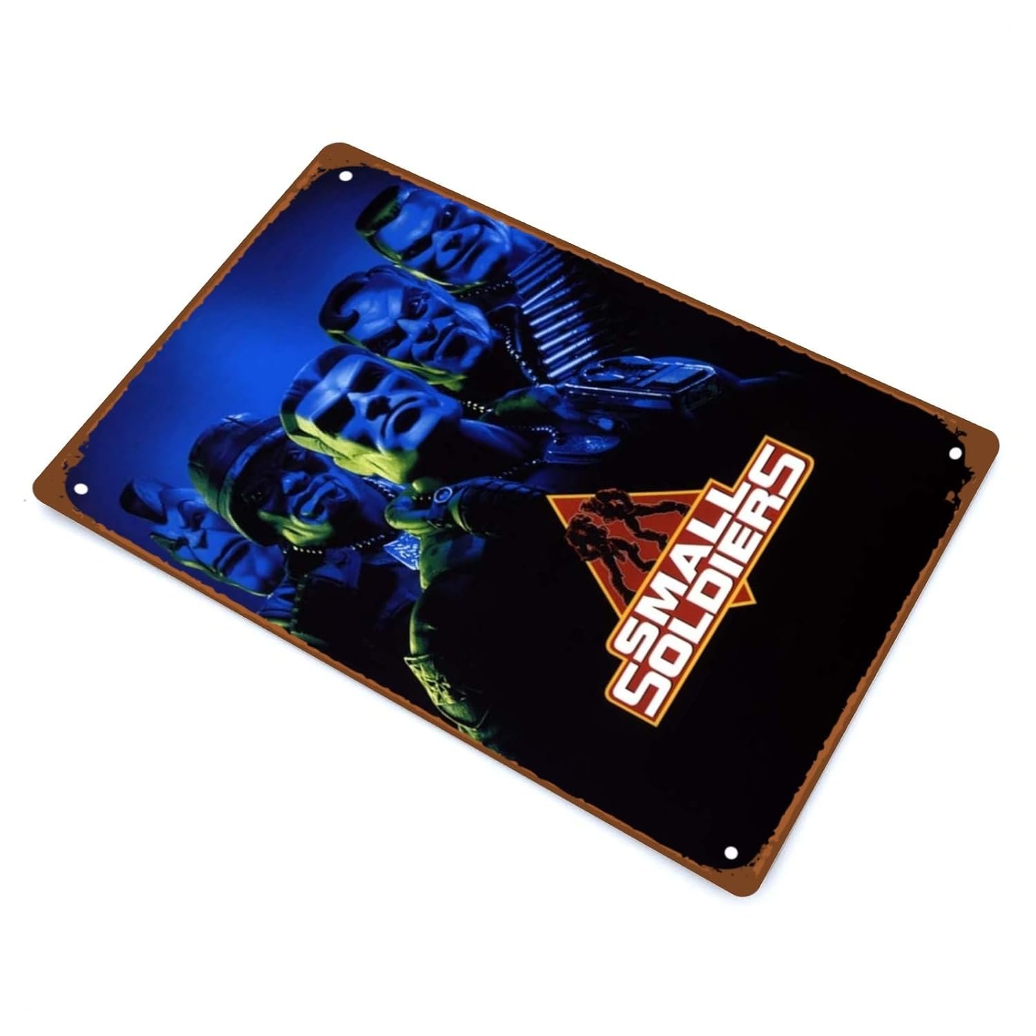 Small Soldiers Movies Metal Wall Tin Sign Combat Toy Soldiers Movies Man Cave Decor Retro Gift Vintage Fantasy Science Fiction Film Decorations 8"x12"