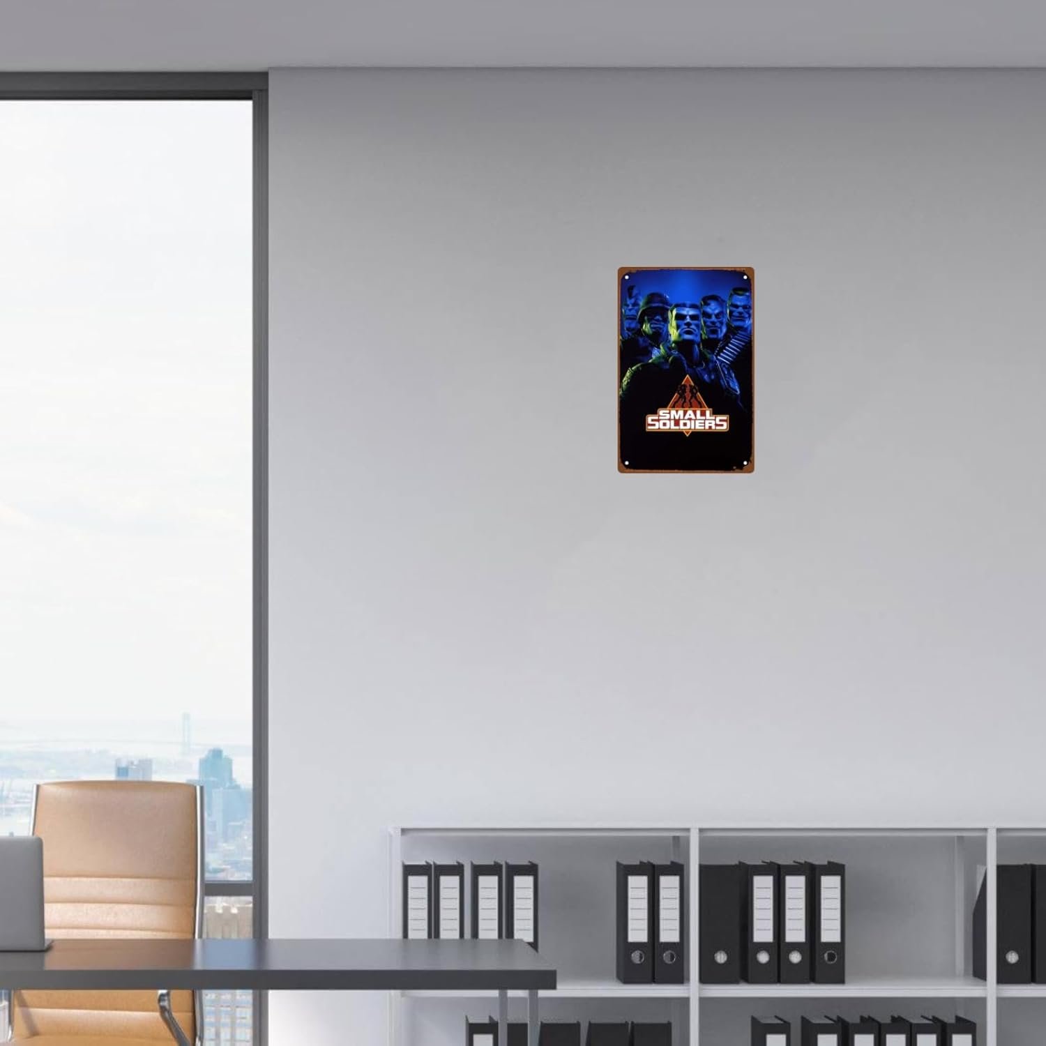 Small Soldiers Movies Metal Wall Tin Sign Combat Toy Soldiers Movies Man Cave Decor Retro Gift Vintage Fantasy Science Fiction Film Decorations 8"x12"