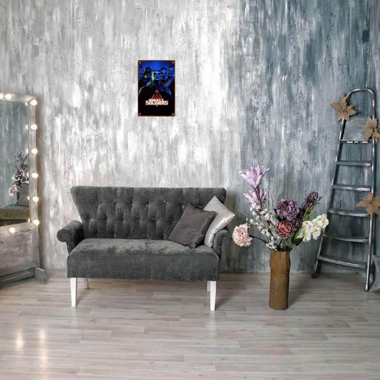 Small Soldiers Movies Metal Wall Tin Sign Combat Toy Soldiers Movies Man Cave Decor Retro Gift Vintage Fantasy Science Fiction Film Decorations 8"x12"