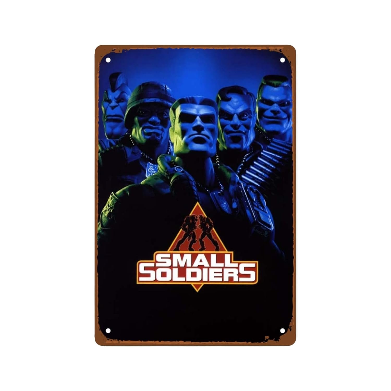 Small Soldiers Movies Metal Wall Tin Sign Combat Toy Soldiers Movies Man Cave Decor Retro Gift Vintage Fantasy Science Fiction Film Decorations 8"x12"