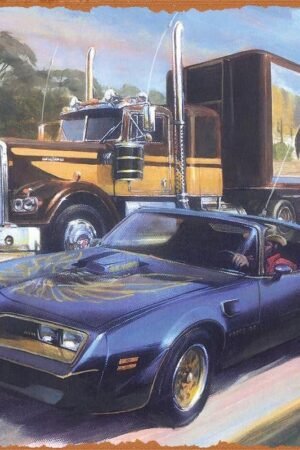 Smokey and the Bandit Funny Movie Poster Vintage Tin Sign for Cafe Bar Man Cave Garage Home Wall Art Decor Gift Retro Metal Sign 12 X 8 inch