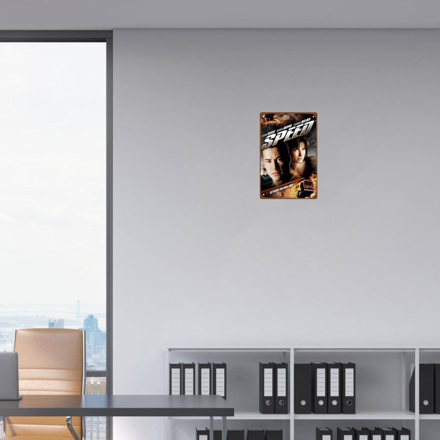 Speed Movie Metal Wall Tin Sign Action Thriller Film Retro Gift Man Cave Decor Vintage Action Adventure Movie Decorations 8"x12"