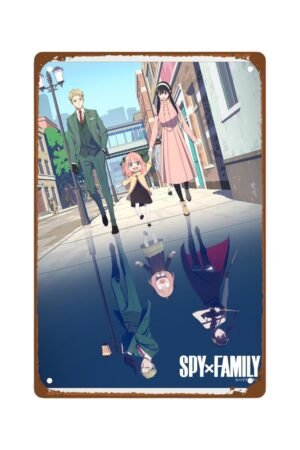 Spy X Family Anime Metal Wall Tin Sign Japanese Anime Poster Man Cave Decor Retro Gift Vintage Decorations 8"x12"