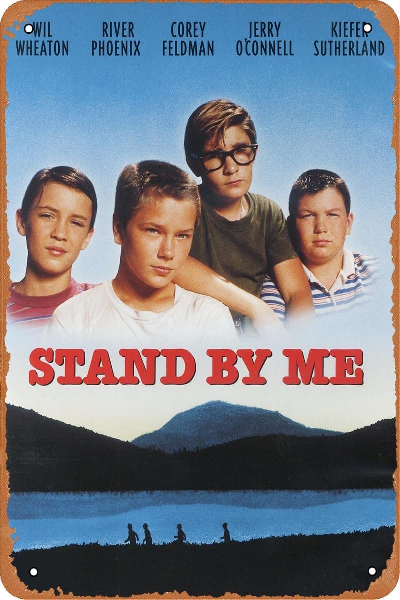 Stand by Me Movie Poster Movie Metal Tin Sign Retro Vintage Wall Art Decor Gifts for Man Women 8x12 inches