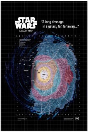 Star Wars Galaxy Map A Long Time Ago In A Galaxy Far Far Away Poster
