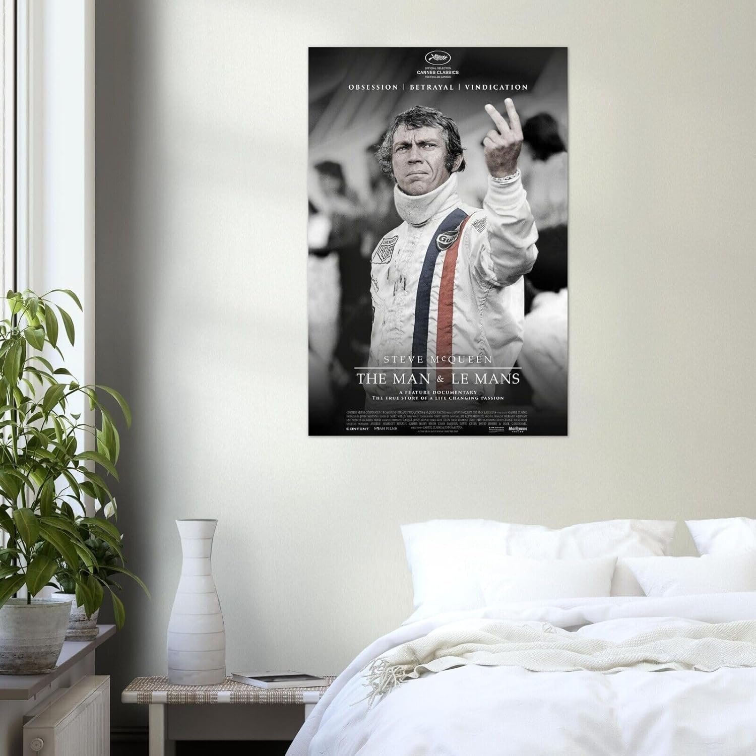 Steve McQueen - The Man and Le Mans - Vintage Racing Auto Movie Poster (8x12Inches)